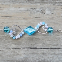 Wire Wrapping Heart Beaded Charms Bracelet DIY